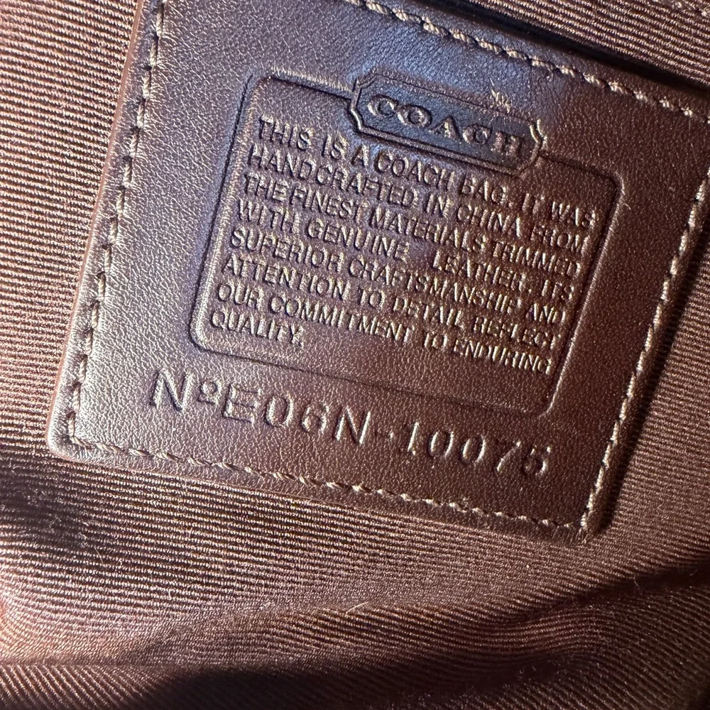 Coach Signature Brown Canvas Hobo Shoulder Bag Y2K Vintage Rare
